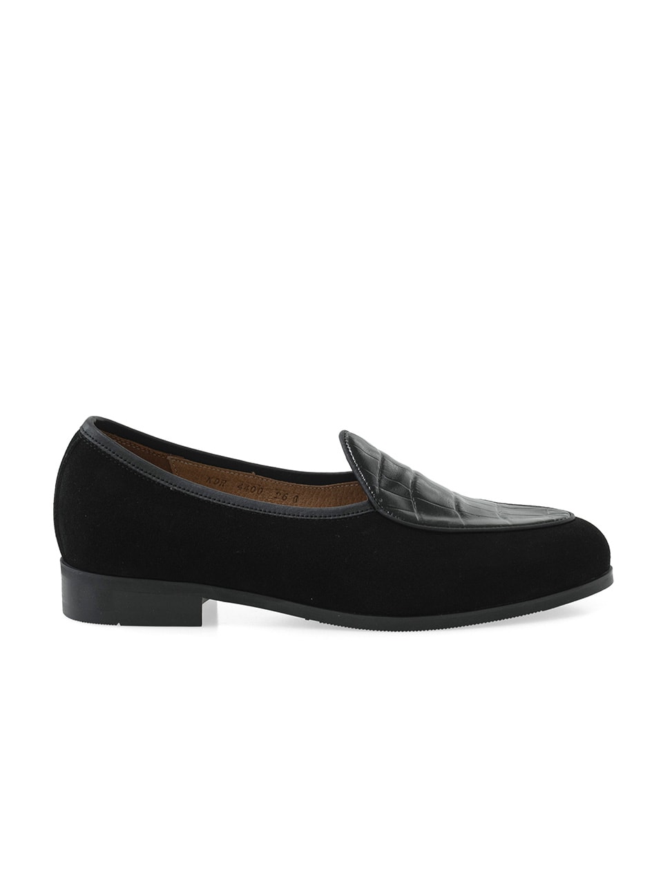 Cimer Belgian Loafers #4400 [Black suede & Crocodile]