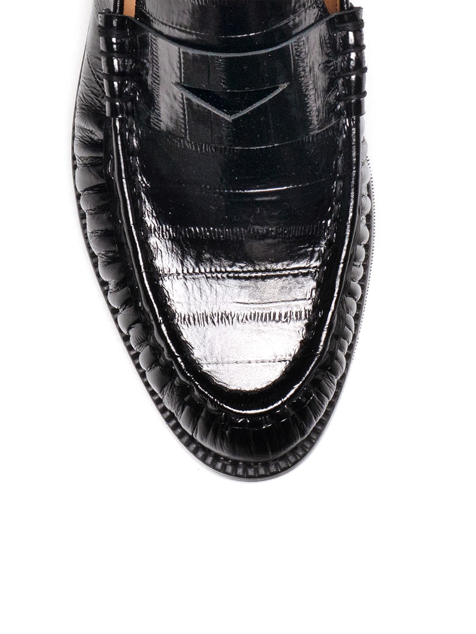 Cimer Shirring Loafers #4411 [Black eel]