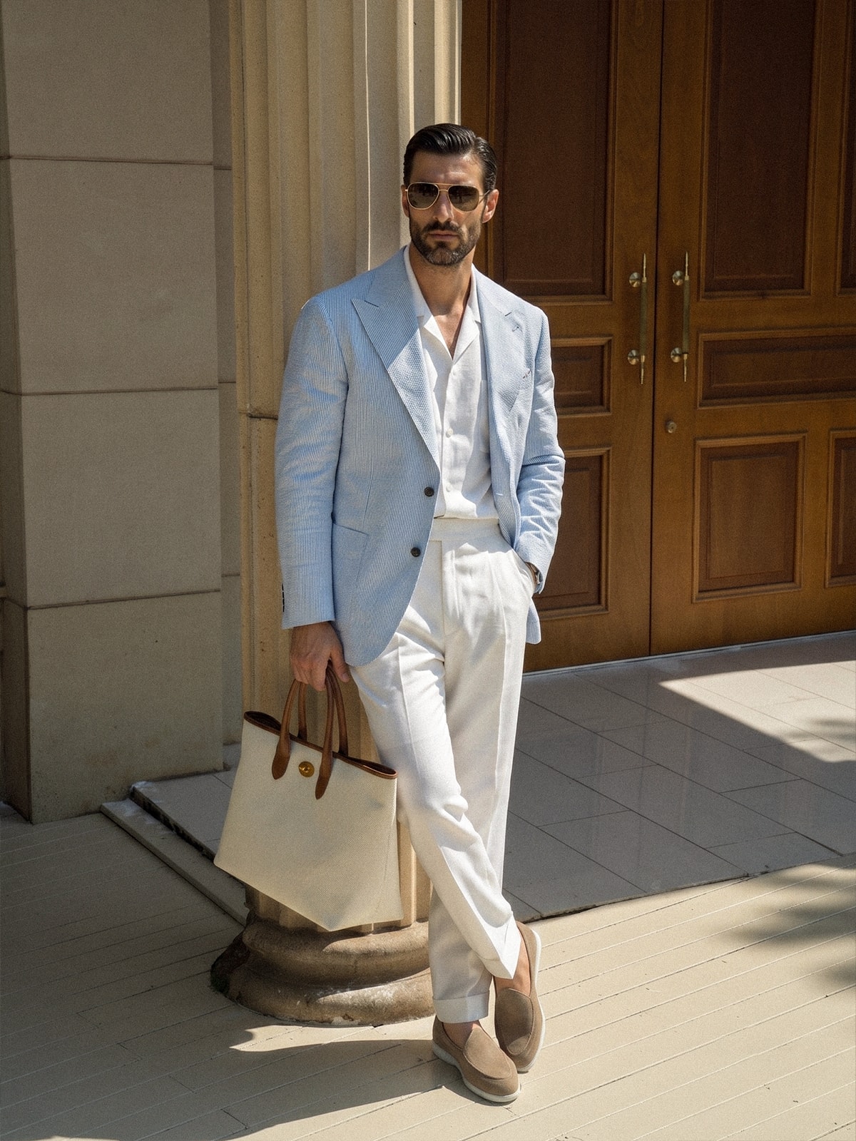 Atelier Linen Jacket #004 [Sky blue]