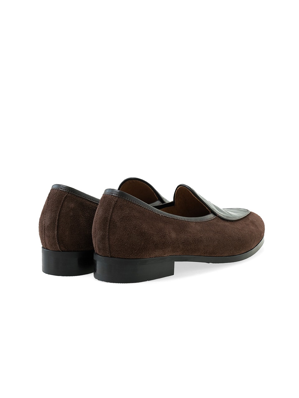 Cimer Belgian Loafers #4400 [D.brown suede & Crocodile]