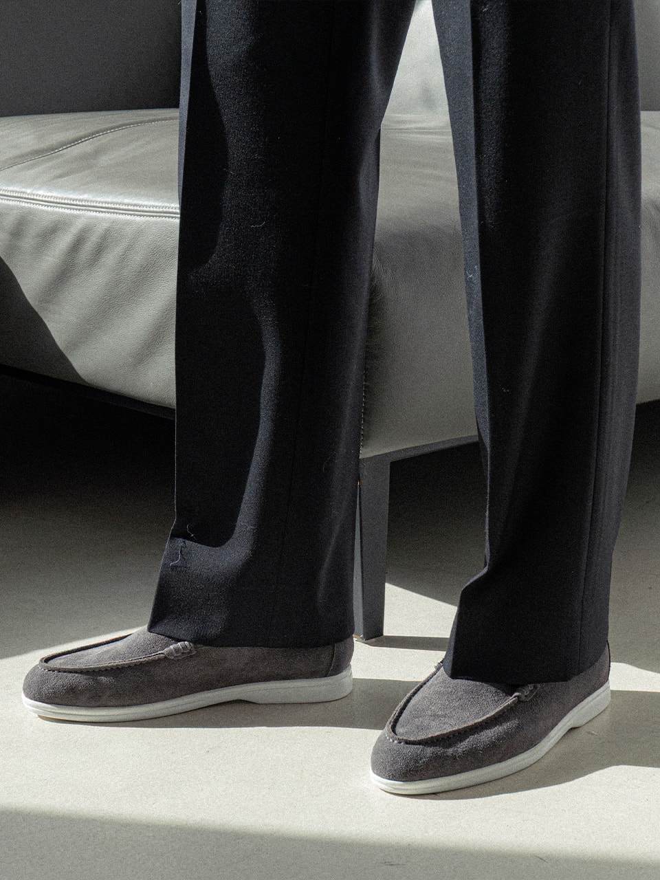 Resort Loafers #502W [Gray suede]
