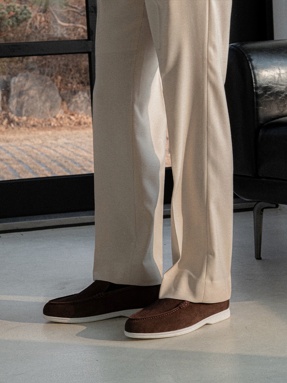 Resort Loafers #502W [Dark brown suede]