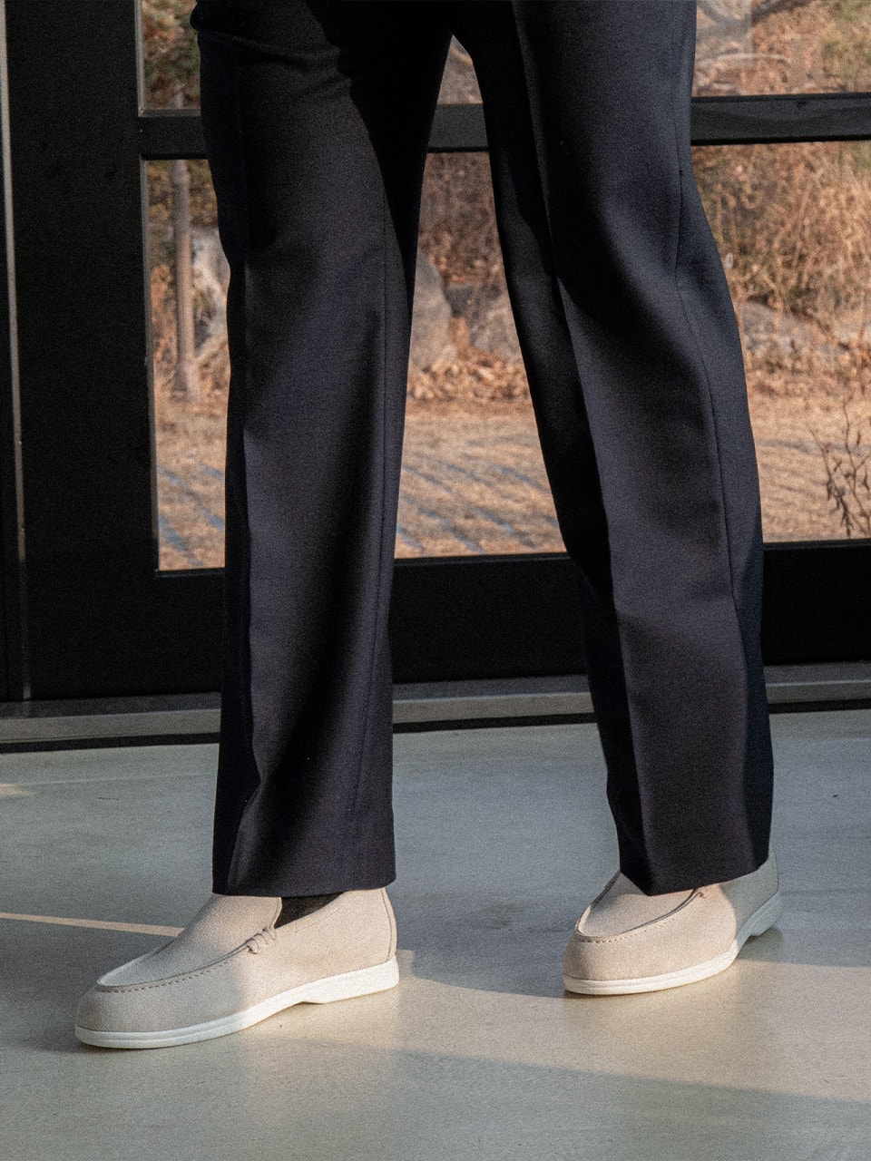 Resort Loafers #502W [White suede]
