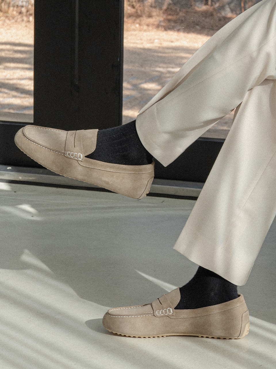 Driving Shoes #600 [Taupe suede]
