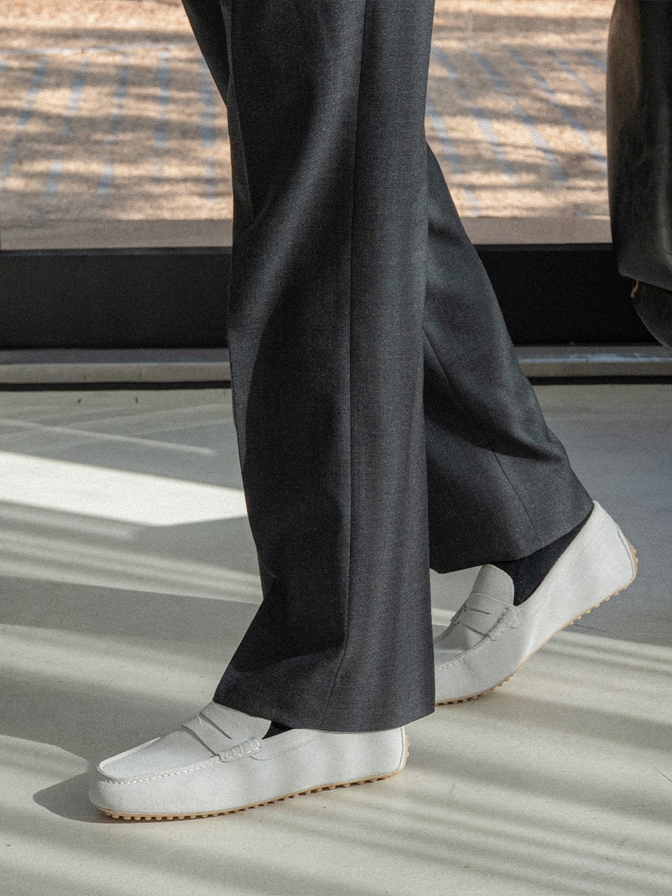 Driving Shoes #600 [White suede]
