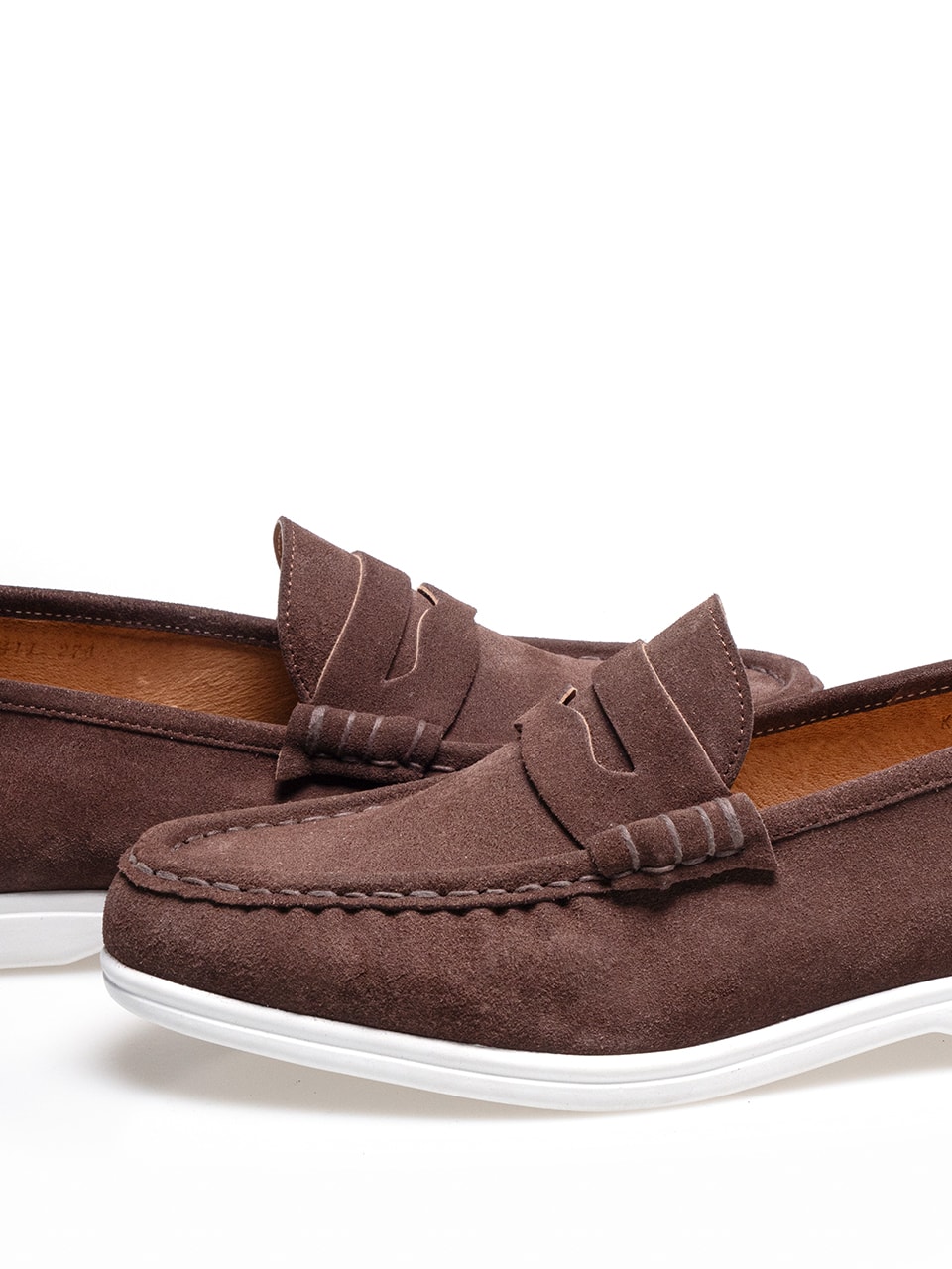 Resort Shirring Loafers #4411W [Dark brown suede]