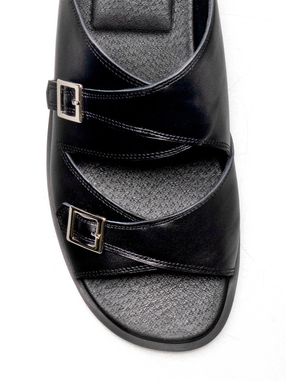 Buckle Slippers #7004  [Black]
