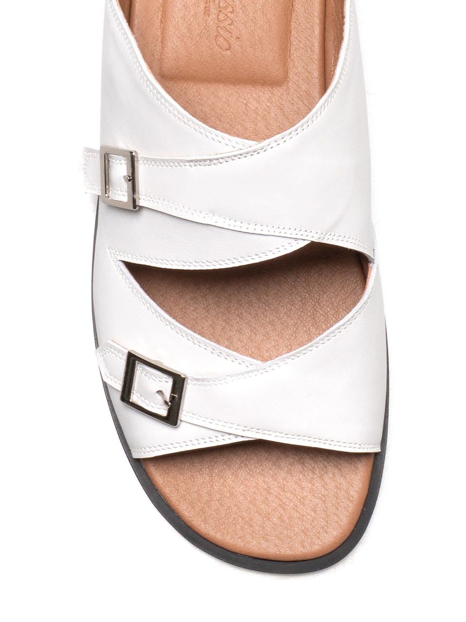 Buckle Slippers #7004  [White]