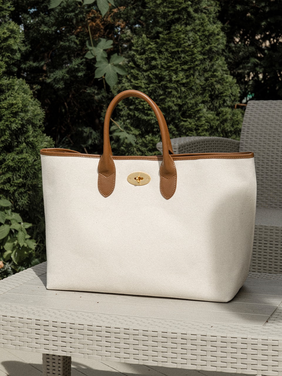 Brera tote bag #1 [Ivory canvas]