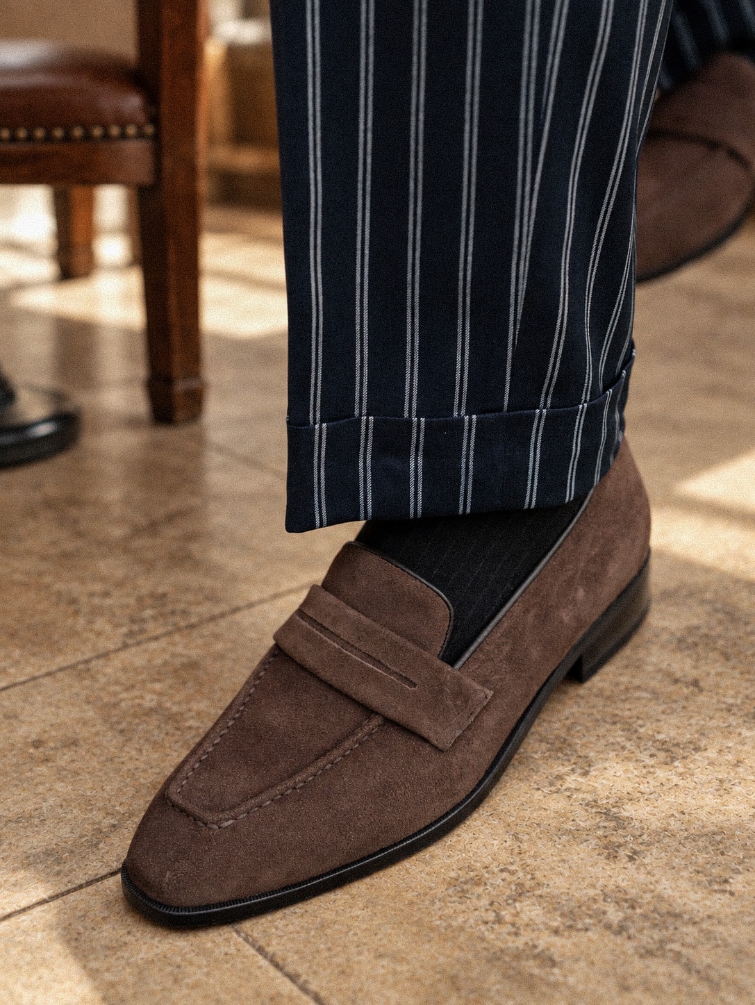 Ardor Loafers #1001 [Dark brown suede]