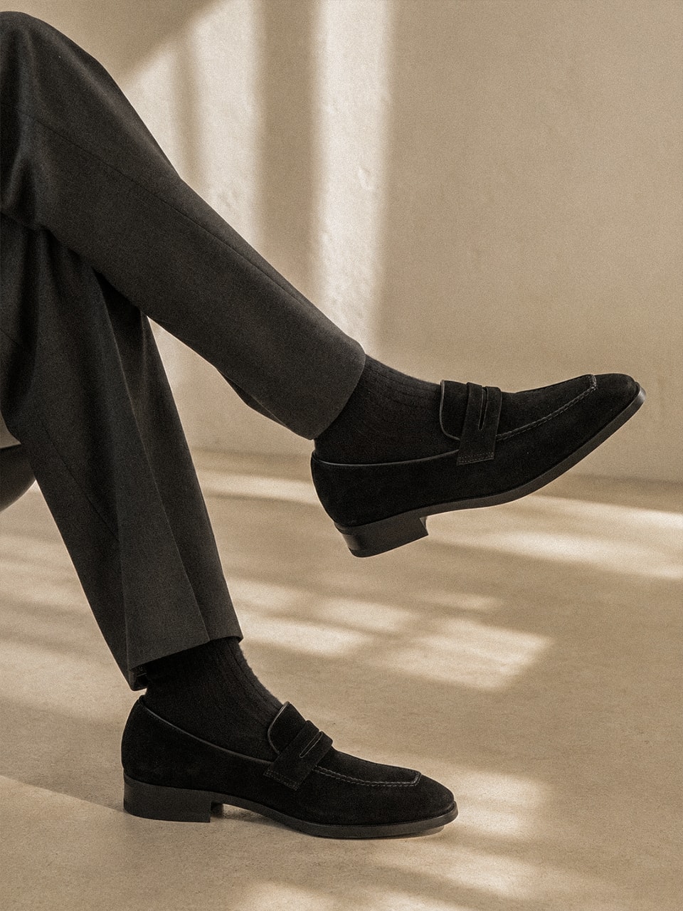 Ardor Loafers #1001 [Black suede]