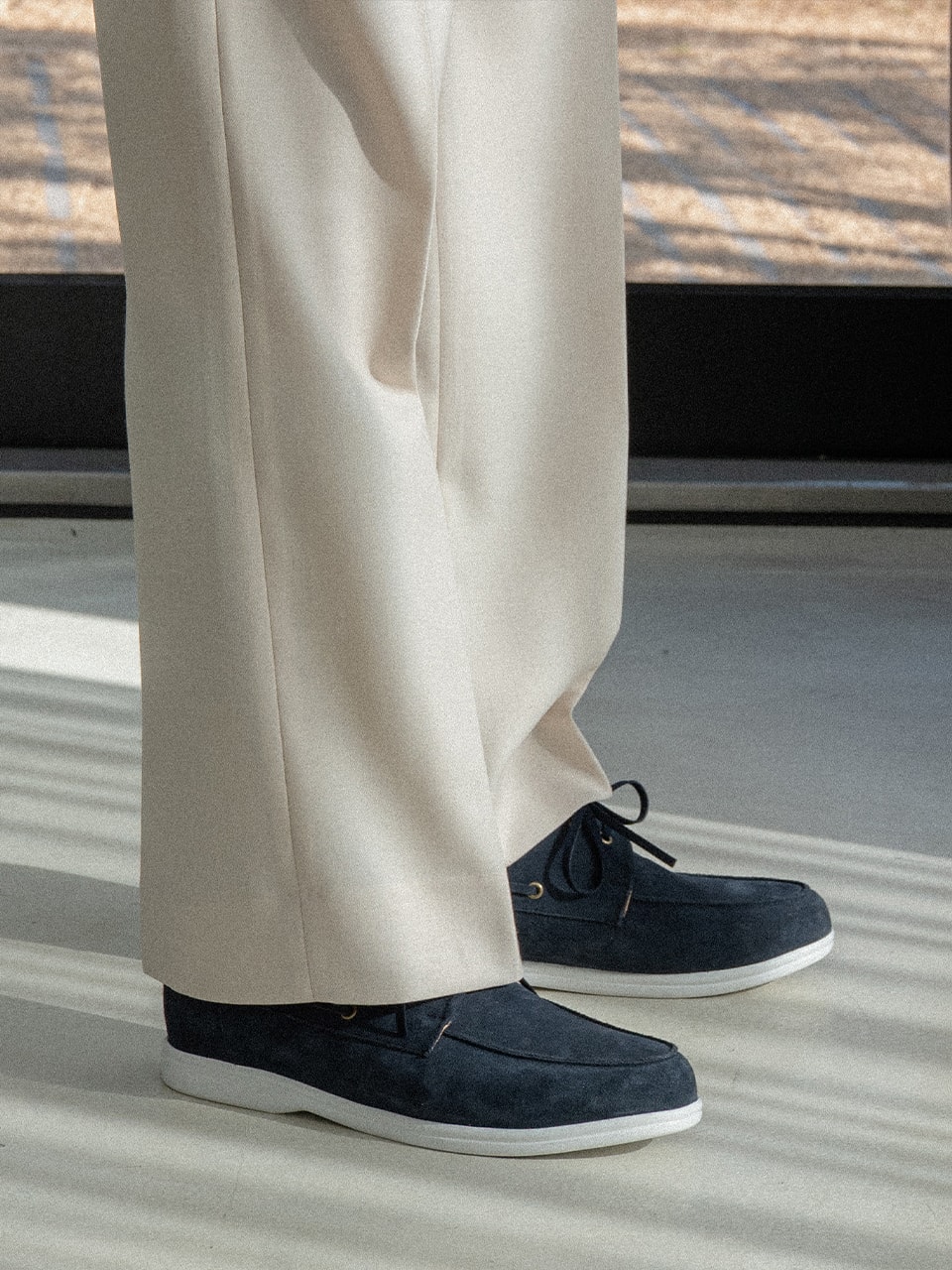 Resort Boat Shoes #4407W [Navy suede]