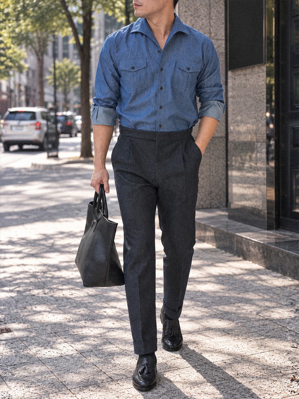 Cimer Tassel Loafers #4415 [Black vegetable]
