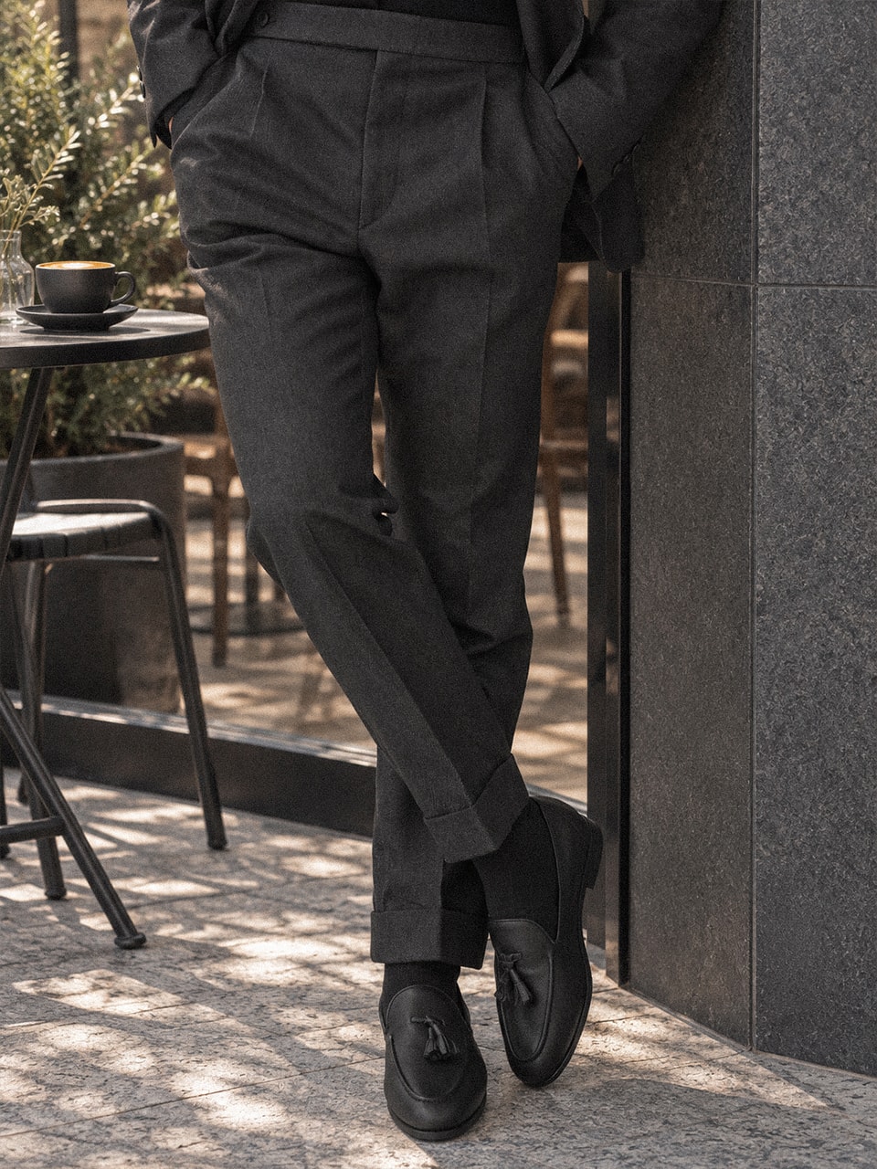 Cimer Tassel Loafers #4415 [Black vegetable]