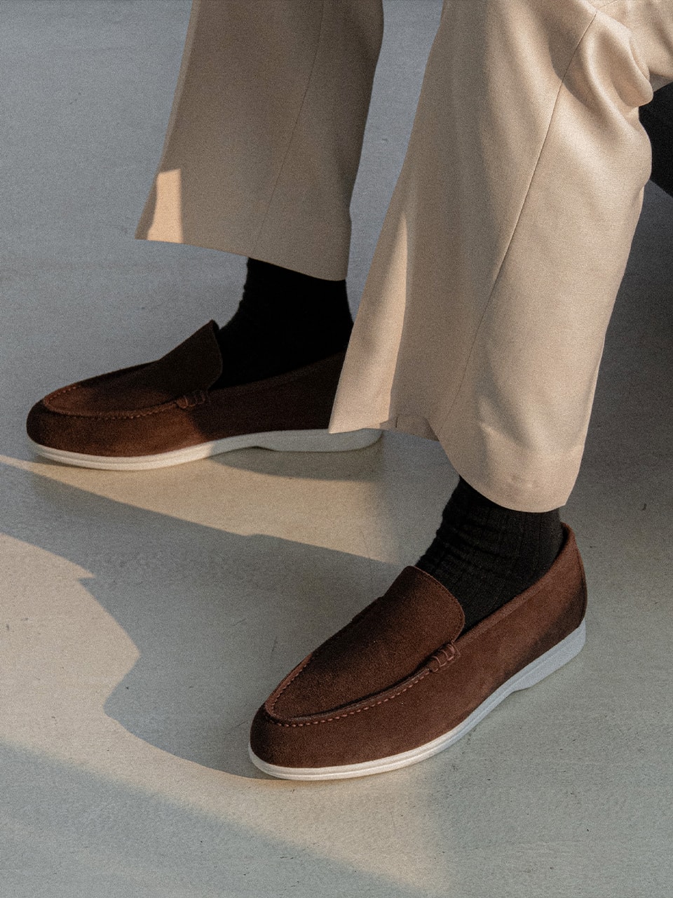Resort Loafers #502W [Dark brown suede]