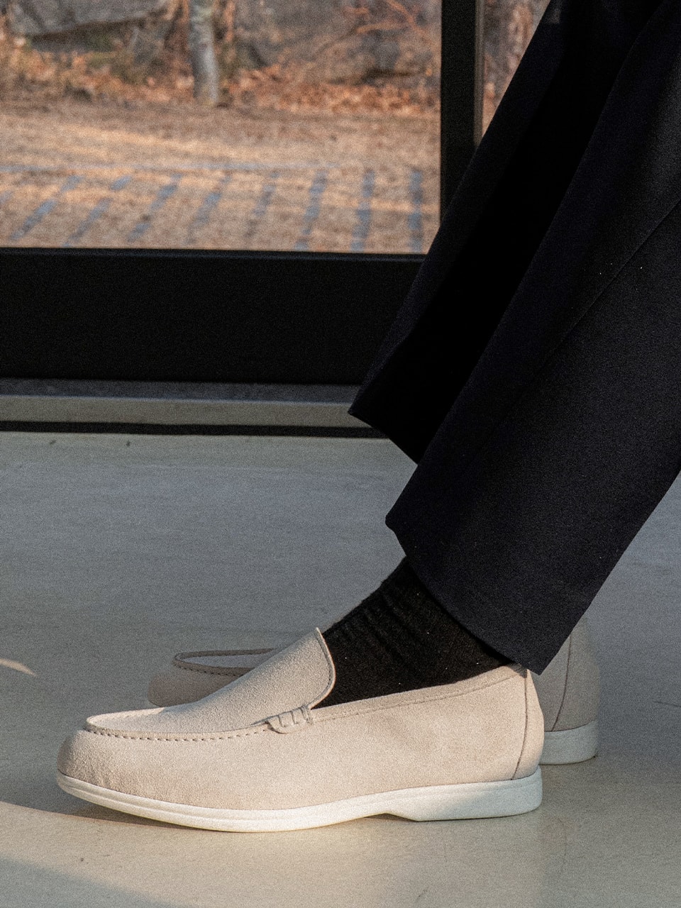 Resort Loafers #502W [White suede]