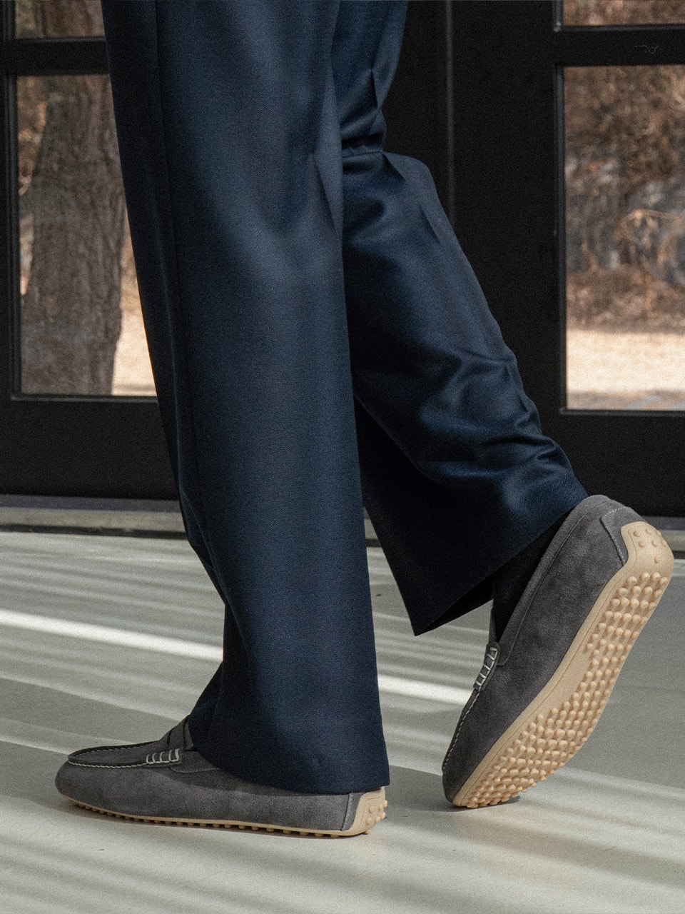 Driving Shoes #600 [Gray suede]