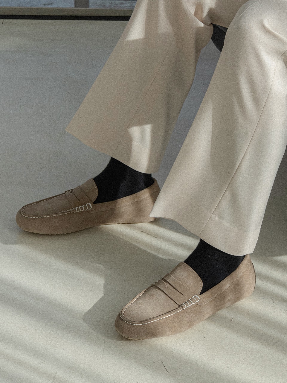 Driving Shoes #600 [Taupe suede]