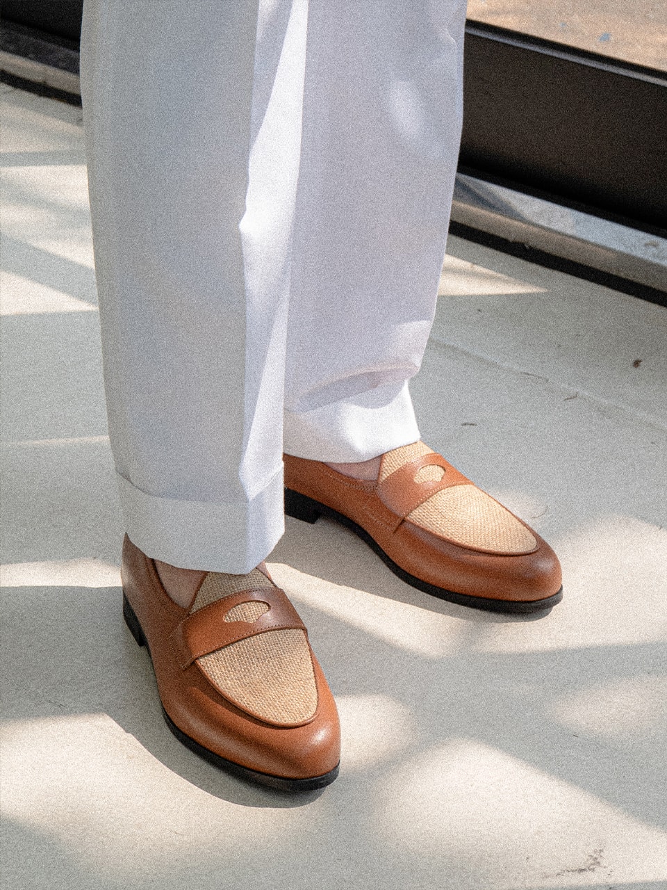 Belgian Penny Loafers #4401 [Linen]