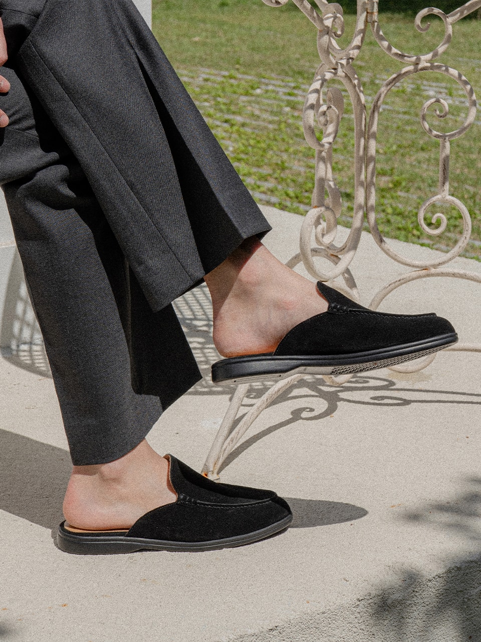 Resort Mules #4413B [Black suede]