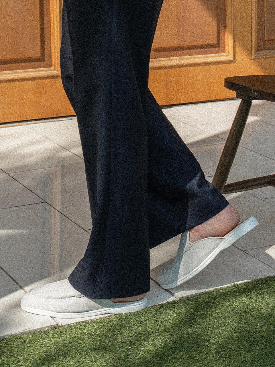 Resort Mules #4413W [White suede]