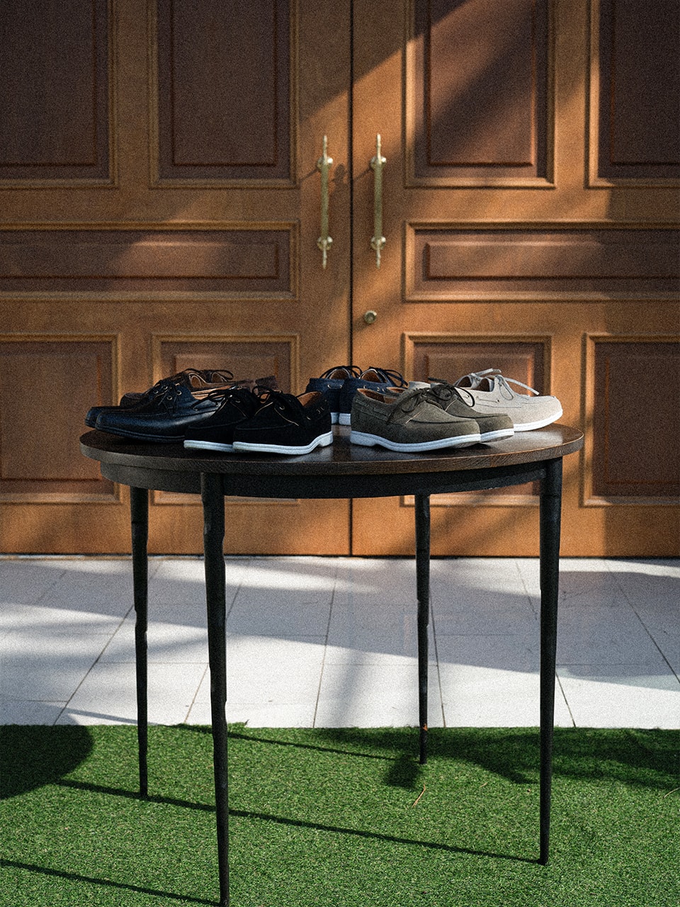 Resort Boat Shoes #4407W [Dark brown suede]