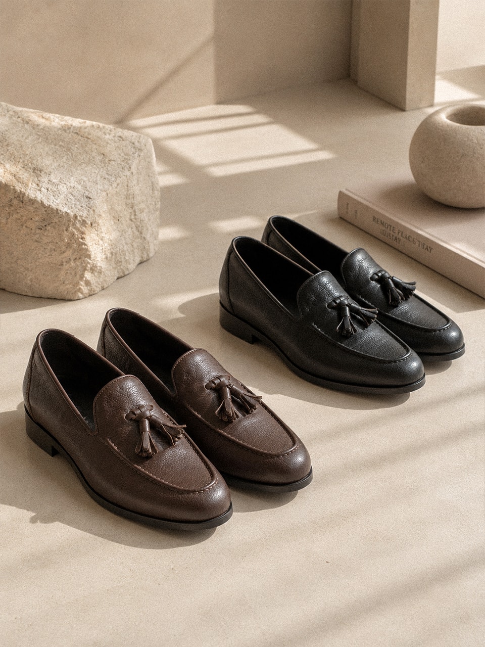 Cimer Tassel Loafers #4415 [Black vegetable]