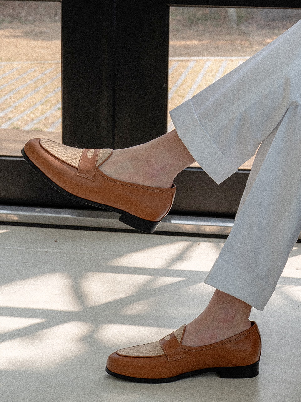 Belgian Penny Loafers #4401 [Linen]
