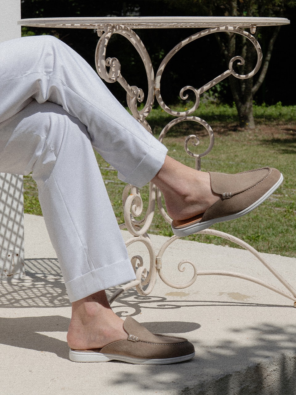 Resort Mules #4413W [Taupe suede]