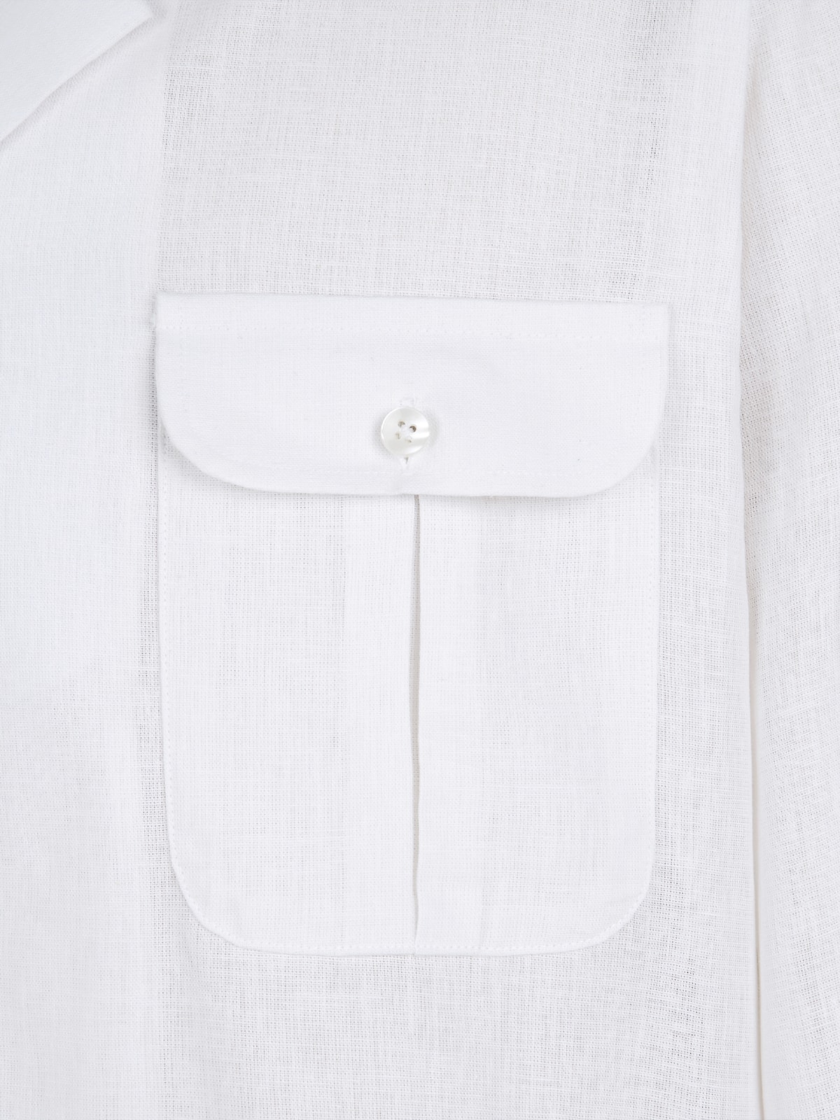Open-Collar Shirts #006 [White linen]