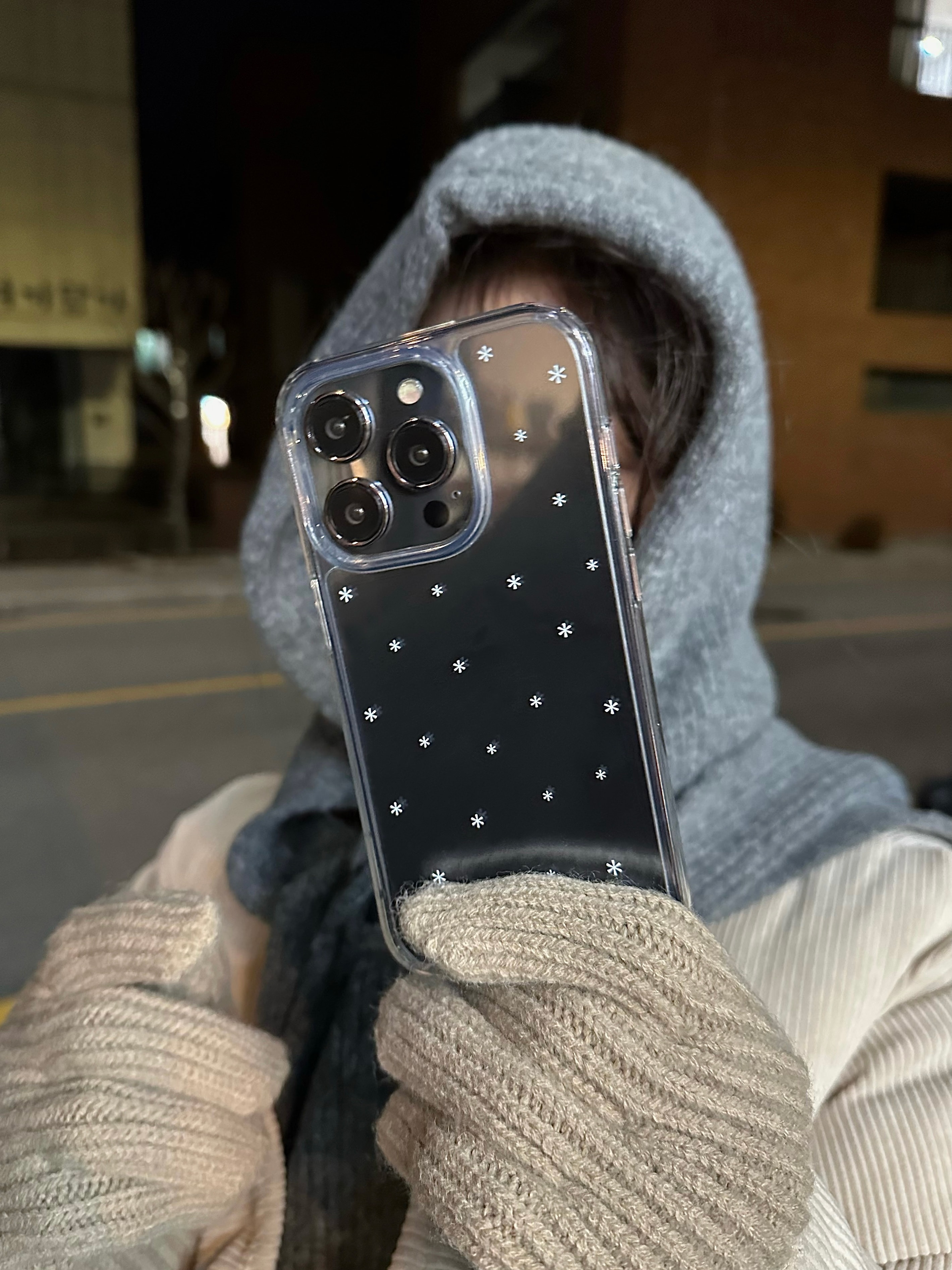 눈꽃 white 젤하드 폰케이스