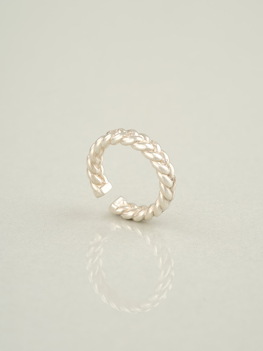 Corde ring - moissanite