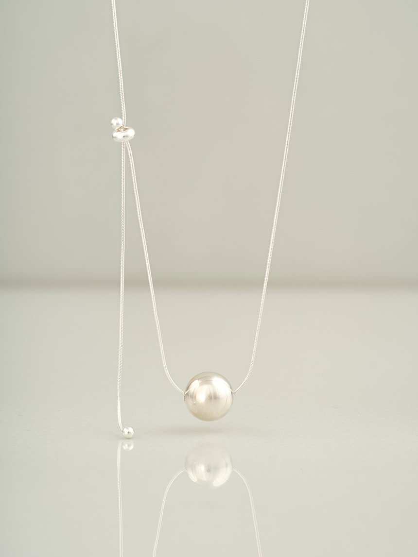 Silk bola necklace