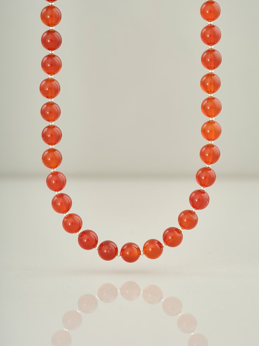 Mano necklace - Orange red