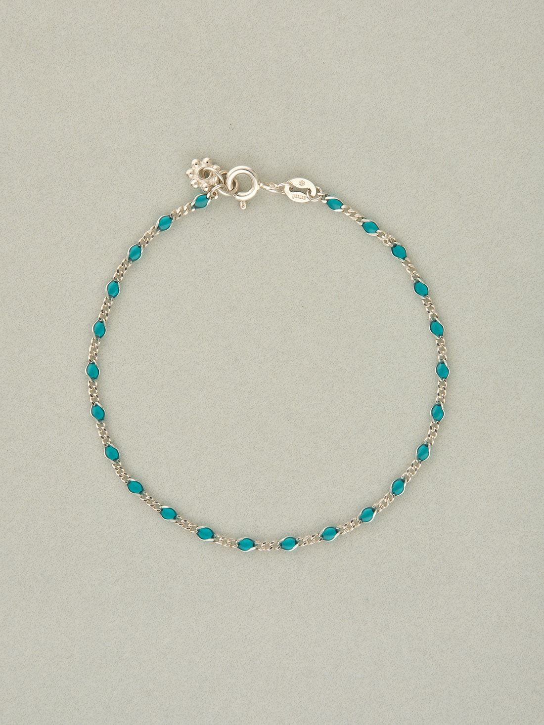Aqua glass bracelet