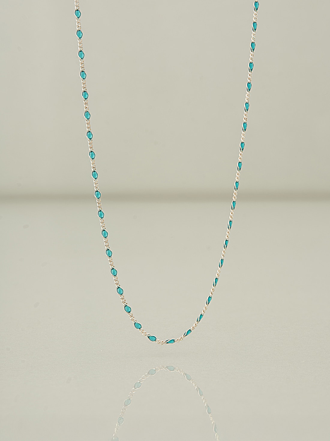 Aqua glass necklace