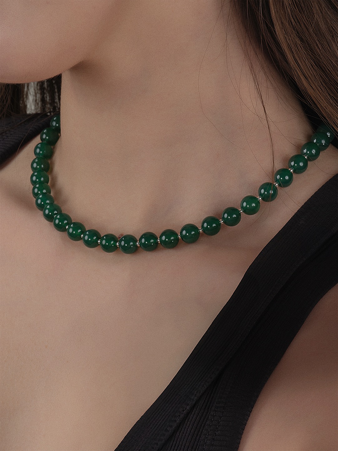 Mano necklace - green