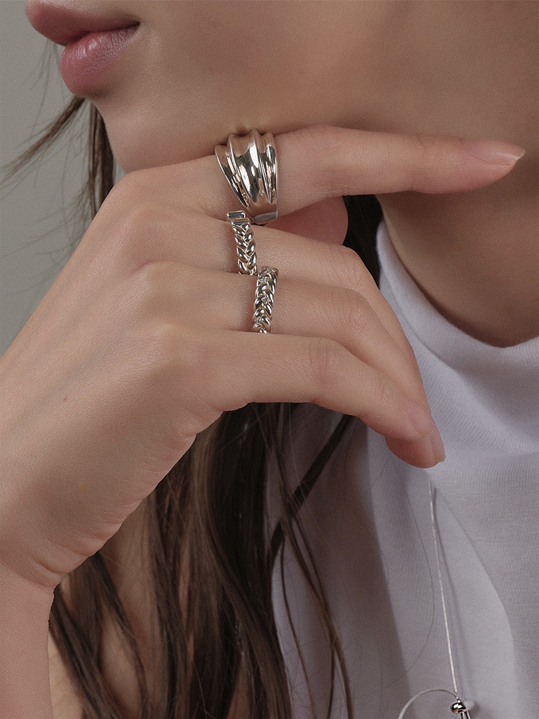 Corde ring - moissanite