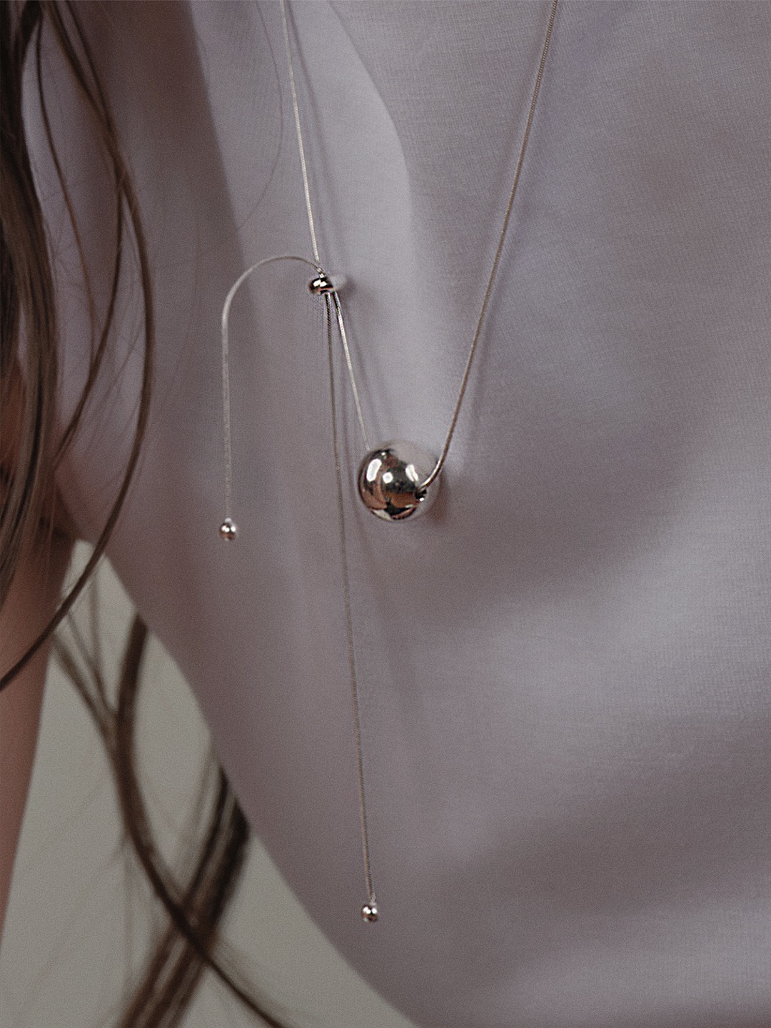 Silk bola necklace
