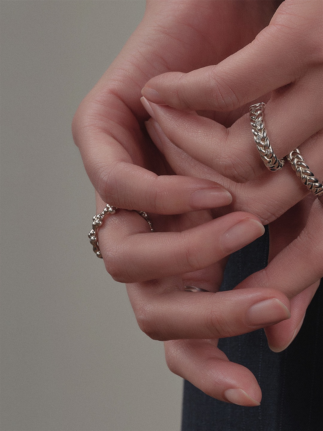 Corde ring - moissanite