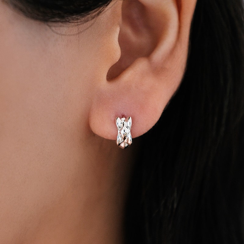 Tufted Huggie Earrings