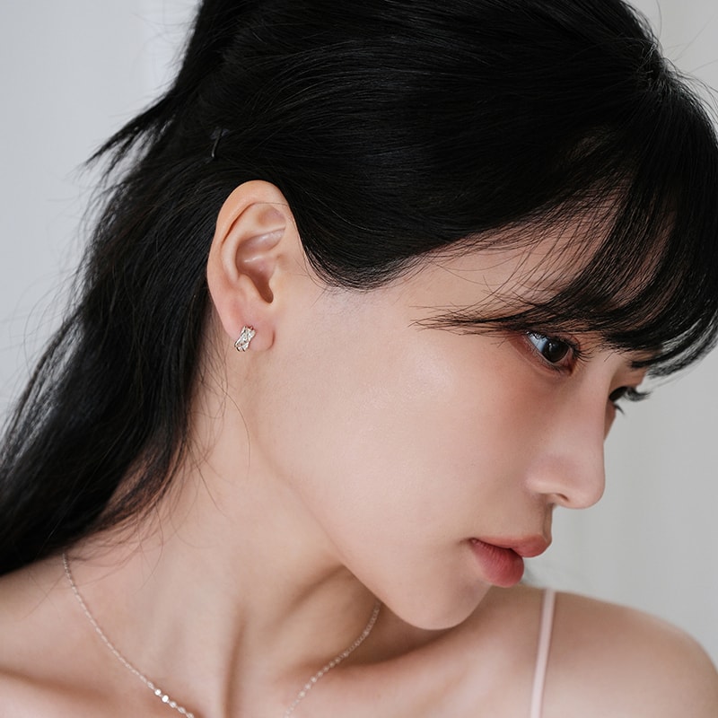 Tufted Huggie Earrings