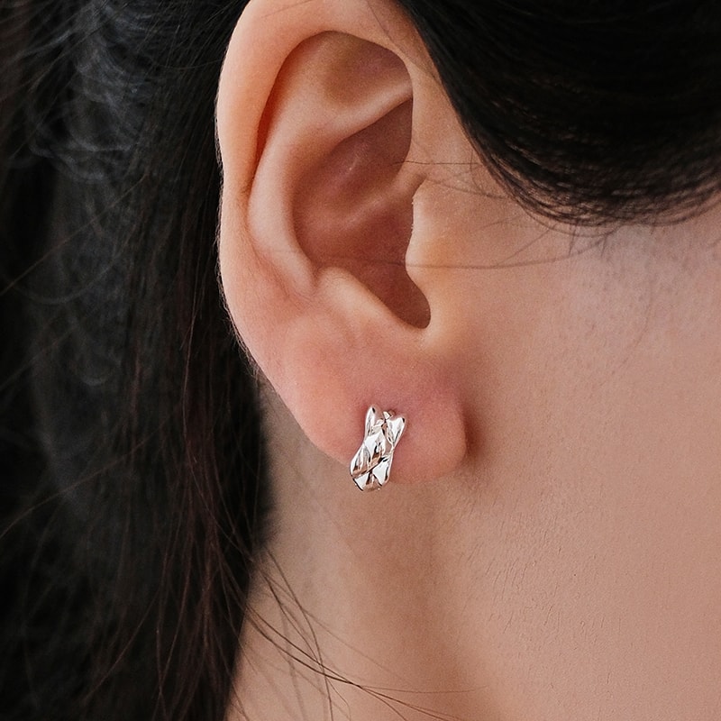 Tufted Huggie Earrings