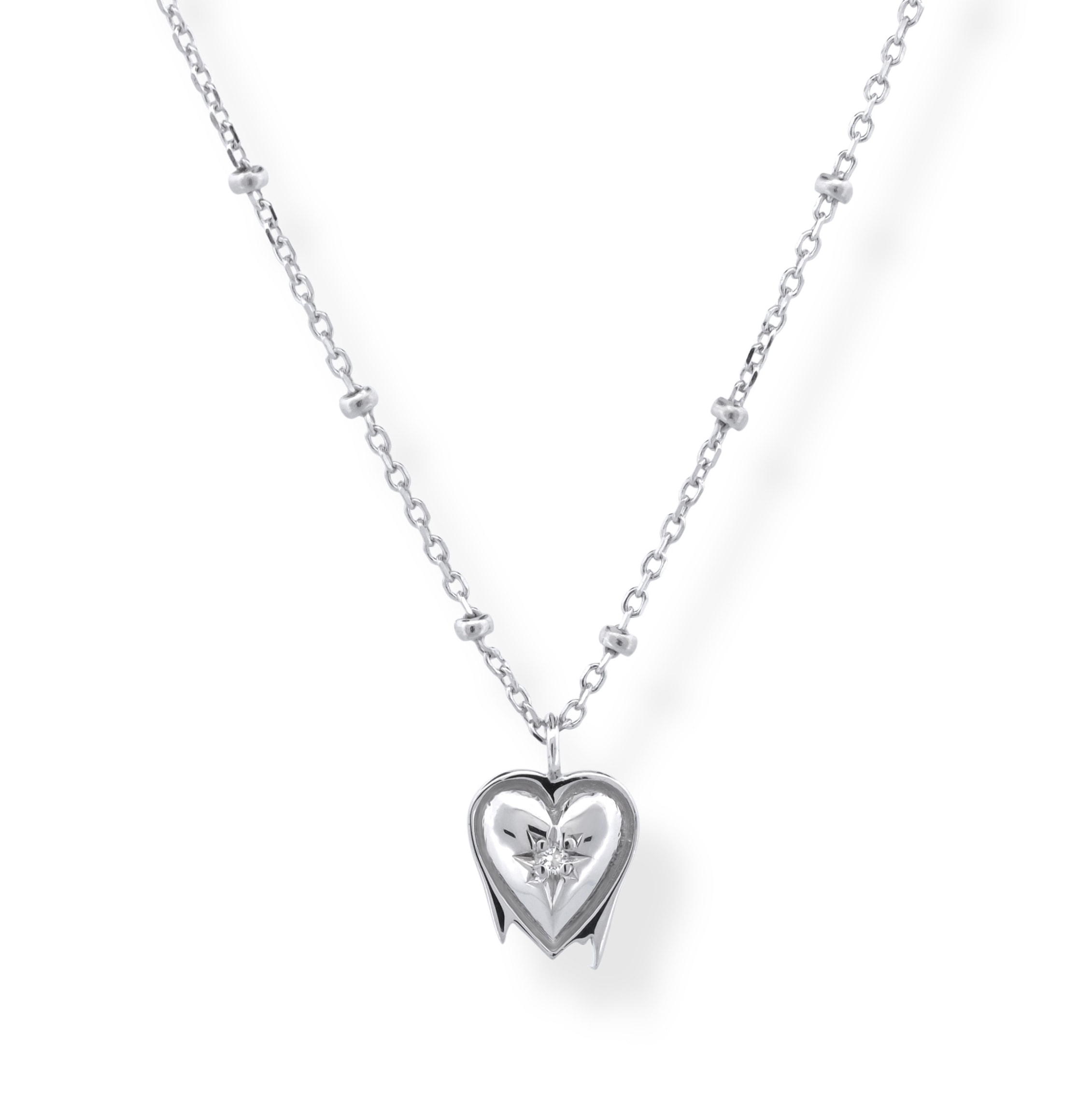Sparkle melting heart pendant