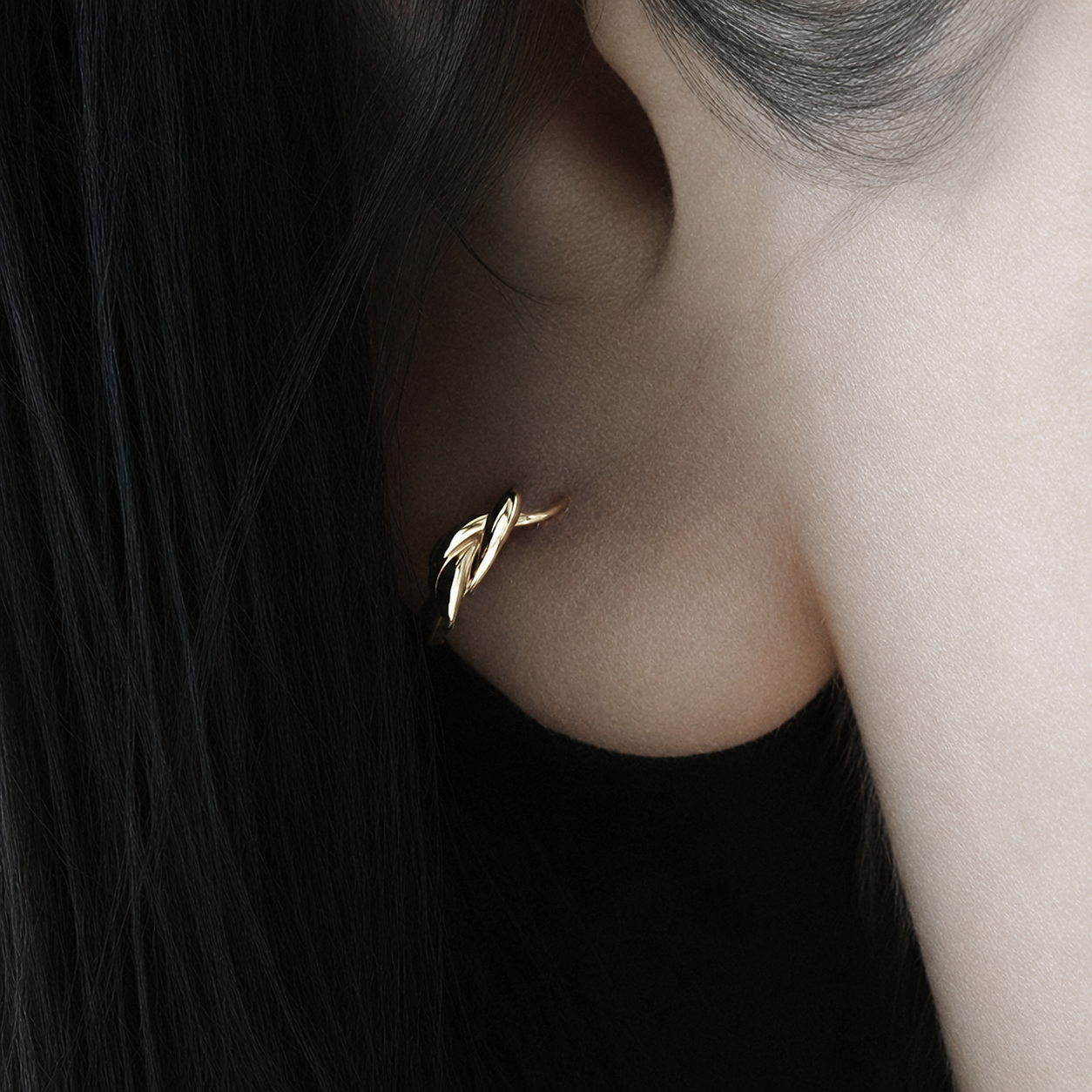 14K Loose Loop One Touch Earring