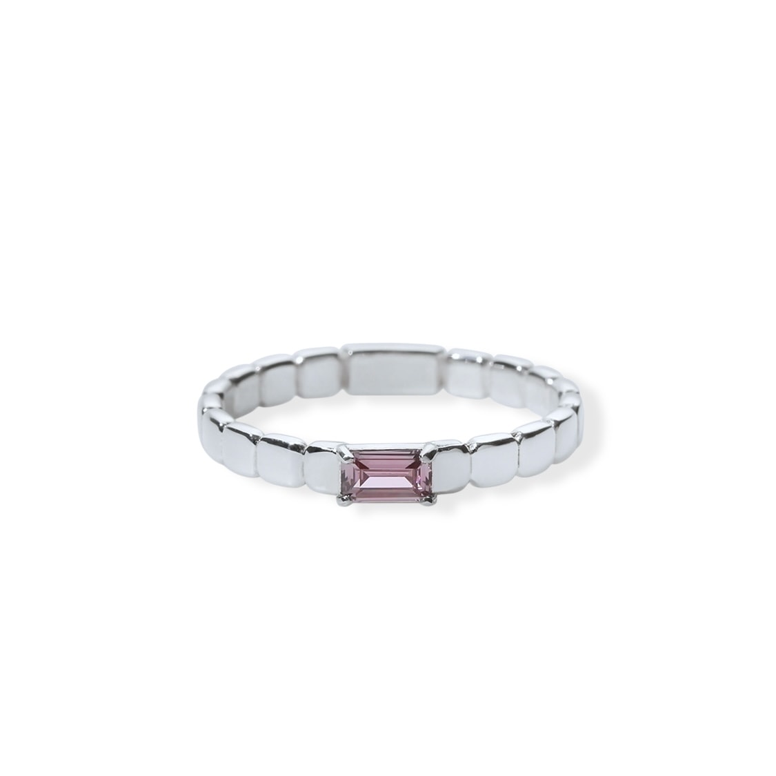 PRONG GLASS BRICK RING