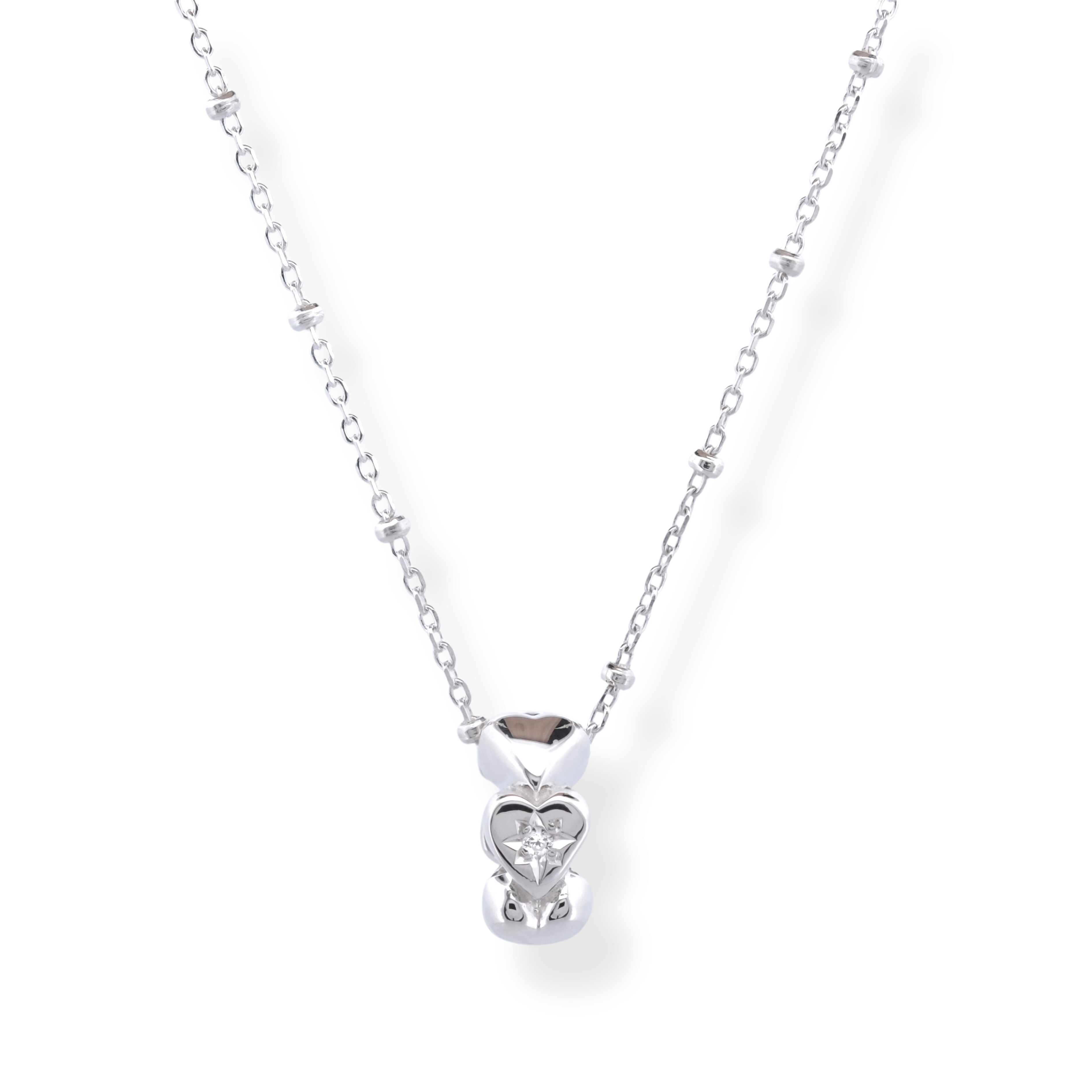 Sparkle circle heart pendant