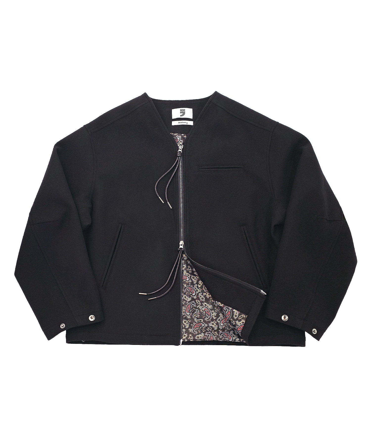 PURE-WOOL 90 Y ZIP-UP JACKET (Black)