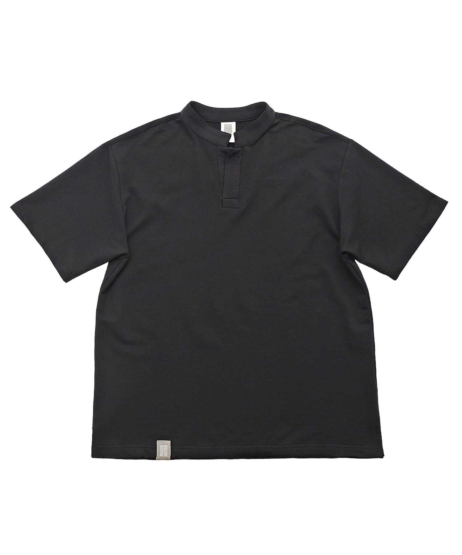 S-C OPEN HENLEY-NECK 1/2 TEE (Black)