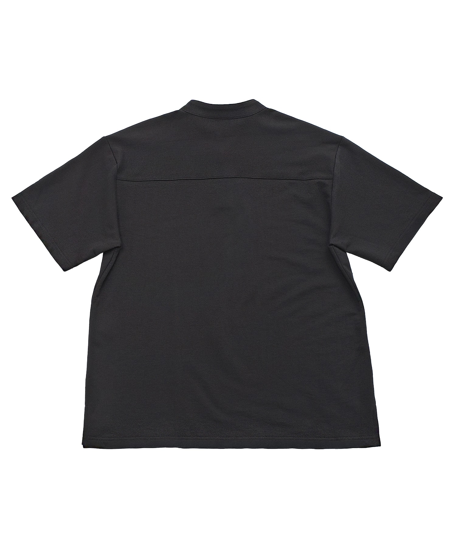 S-C OPEN HENLEY-NECK 1/2 TEE (Black)
